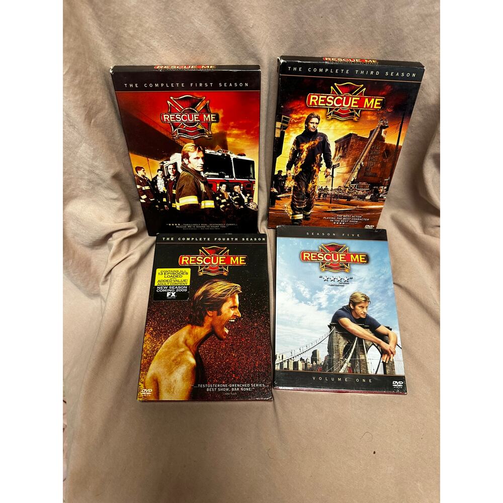 Rescue Me Season One, Three, Four and Volumen One of Season 5 DVD Sets